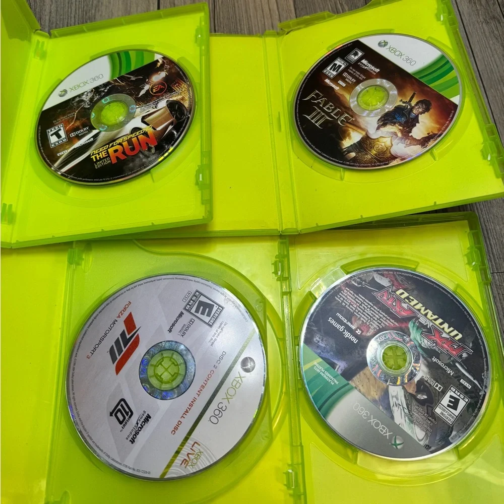 Microsoft Xbox 360 120GB Console No Wires 4 Games Bundle Authentic OEM Tested